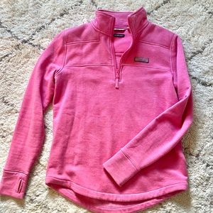 Vineyard Vines Dreamcloth Relaxed Shep Shirt Pink Quarter Zip Size 30